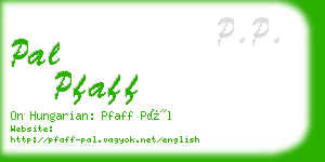 pal pfaff business card